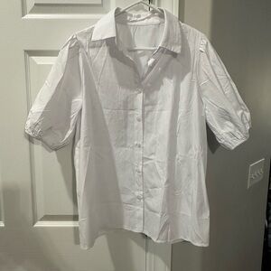 Amazon Women's Crisp White Button Down Shirt
